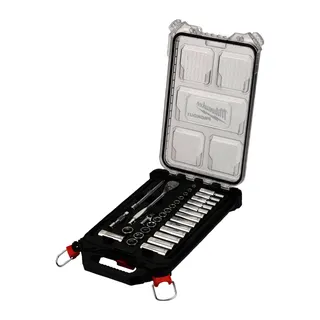 Ratschen Steckschlüsseleinsatz Set 3/8 metr.32-tlg im Compact-Organiser Slim – Bild 2