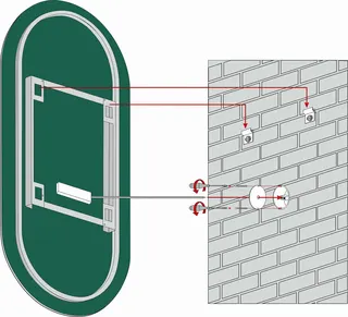 sanibel Leuchtspiegel LED-EP2 Ellipse A25 m. indirekter Beleuchtung 500x900mm – Bild 2