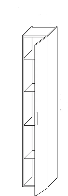 sanibel-Hochschrank 2.0 FLEX HS3520R rechts 350x1760mm Eiche Caramel
