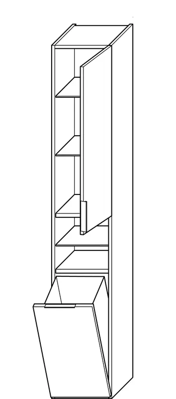 sanibel-Hochschrank 2.0 FLEX HS3042R rechts 300x1760mm Eiche Caramel