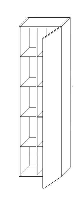 sanibel-Hochschrank 2.0 FLEX HSER050R rechts 500x1760mm Eiche Caramel