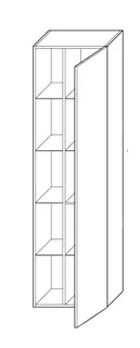 sanibel-Hochschrank 2.0 FLEX HSER050R rechts 500x1760mm Eiche Caramel