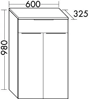 sanibel-Mittelschrank 2.0 FLEX UHIH060 600x980mm Eiche Caramel