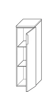sanibel-Mittelschrank 2.0 FLEX UHZG030R rechts 300x980mm Eiche Caramel