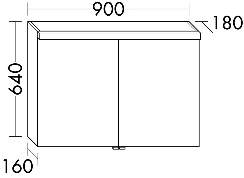 sanibel-Spiegelschrank 2.0 FLEX SPGJ090 LED-Waschtisch 900x640mmx180mm Eiche Caramel