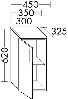 sanibel-Unterschrank 2.0 FLEX USHC045L links 450x620mm Eiche Caramel