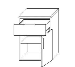 sanibel-Unterschrank 2.0 FLEX USJW045R rechts 450x620mm Eiche Caramel