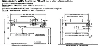sanibel-Unterschrank 2.0 FLEX WVXX050 zu Konsole 500x300x540mm Basaltgrau – Bild 3