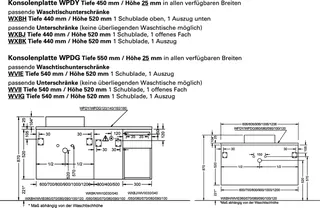 sanibel-Unterschrank 2.0 FLEX WXBJ080 zu Konsole 800x520x440mm Eiche Rost – Bild 4