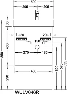 sanibel-Waschtisch-Unterbau 2.0 FLEX WULV046R 460mm breit Tür rechts Eiche Caramel – Bild 2