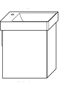 sanibel-Waschtisch-Unterbau 2.0 FLEX WURI044R 440mm breit Tür rechts Eiche Caramel