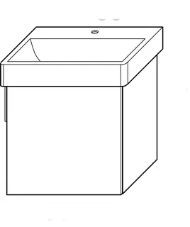 sanibel-Waschtisch-Unterbau 2.0 FLEX WURI050R 500mm breit Tür rechts Eiche Caramel