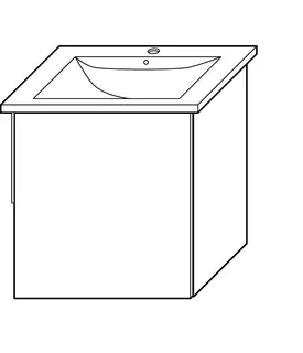 sanibel-Waschtisch-Unterbau 2.0 FLEX WVBQ045R 470mm breit Tür rechts Eiche Caramel