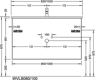 sanibel-Waschtisch-Unterbau 2.0 FLEX WVLB100 1000mm breit Schubl/Auszug Eiche Caramel – Bild 2