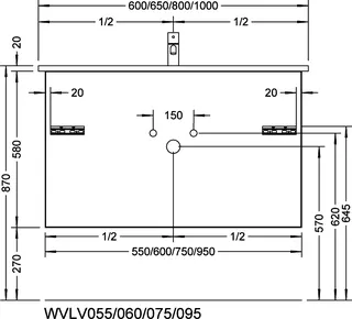 sanibel-Waschtisch-Unterbau 2.0 FLEX WVLV075 750mm breit Schubl/Auszug Eiche Caramel – Bild 2