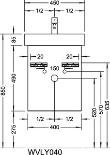 sanibel-Waschtisch-Unterbau 2.0 FLEX WVLY040R 400mm breit Tür rechts Eiche Caramel – Bild 2