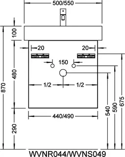 sanibel-Waschtisch-Unterbau 2.0 FLEX WVNR044R 440mm breit Tür rechts Eiche Caramel – Bild 2