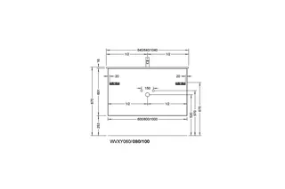 sanibel-Waschtisch-Unterbau 2.0 FLEX WVXY080 800mm breit Schubl/Auszug Eiche Caramel – Bild 2