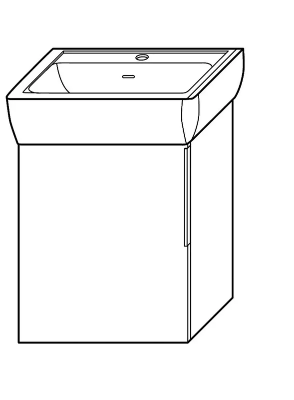 sanibel-Waschtisch-Unterbau 2.0 FLEX WWJF038L 380mm breit Tür links Eiche Caramel