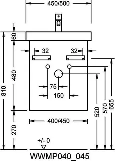 sanibel-Waschtisch-Unterbau 2.0 FLEX WWMP040R 400mm breit Tür rechts Eiche Caramel – Bild 2