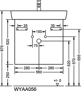 sanibel-Waschtisch-Unterbau 2.0 FLEX WYAA056 560mm breit Schubl/Auszug Eiche Caramel – Bild 2