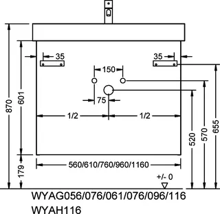 sanibel-Waschtisch-Unterbau 2.0 FLEX WYAG116 1160mm breit Schubl/Auszug Eiche Caramel – Bild 2
