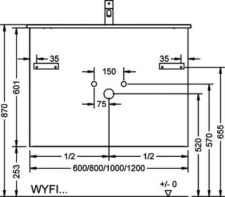 sanibel-Waschtisch-Unterbau FLEX PLUS WYFI080 800mm breit Schubl/Auszug Anthrazit Lack – Bild 2