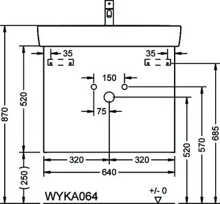 sanibel-Waschtisch-Unterbau FLEX PLUS WYKA064 640mm breit Schubl/Auszug DunkelgrauLack – Bild 2