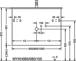 sanibel-Waschtisch-Unterbau FLEX PLUS WYKH080 800mm breit Schubl/Auszug Anthrazit Lack – Bild 2
