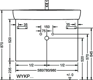 sanibel-Waschtisch-Unterbau FLEX PLUS WYKP078 780mm breit Schubl/Auszug Basaltgrau – Bild 2