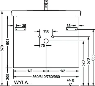sanibel-Waschtisch-Unterbau FLEX PLUS WYLA056 560mm breit Schubl/Auszug Weiß Matt – Bild 2