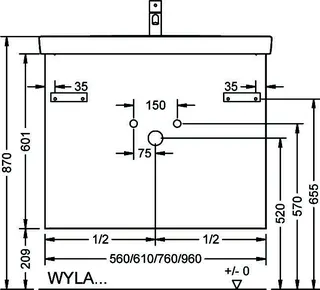 sanibel-Waschtisch-Unterbau FLEX PLUS WYLA061 610mm breit Schubl/Auszug DunkelgrauLack – Bild 2