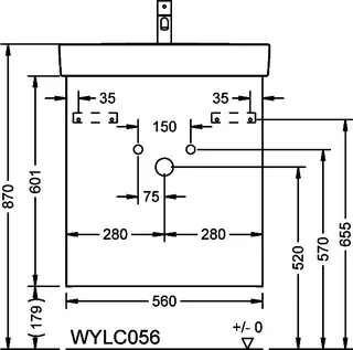 sanibel-Waschtisch-Unterbau FLEX PLUS WYLC056 560mm breit Schubl/Auszug Basaltgrau – Bild 2