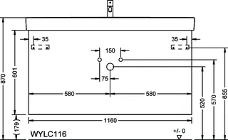 sanibel-Waschtisch-Unterbau FLEX PLUS WYLC116 1160mm breit Schubl/Auszug Schilf Lack – Bild 2