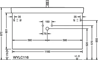 sanibel-Waschtisch-Unterbau FLEX PLUS WYLC116 1160mm breit Schubl/Auszug Weiß Matt – Bild 2