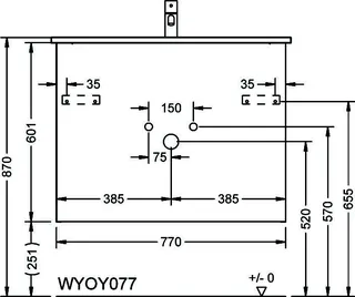 sanibel-Waschtisch-Unterbau FLEX PLUS WYOY077 770mm breit Schubl/Auszug SalbeigrauLack – Bild 2