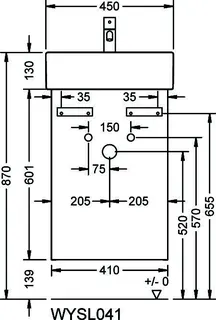 sanibel-Waschtisch-Unterbau FLEX PLUS WYSL041L 410mm breit Tür links Weiß Glänzend – Bild 2