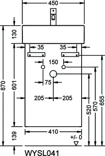 sanibel-Waschtisch-Unterbau FLEX PLUS WYSL041L 410mm breit Tür links Weiß Matt – Bild 2
