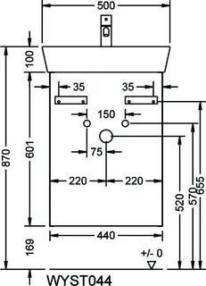 sanibel-Waschtisch-Unterbau FLEX PLUS WYST044L 440mm breit Tür links Weiß Matt – Bild 2
