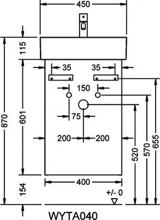 sanibel-Waschtisch-Unterbau FLEX PLUS WYTA040L 400mm breit Tür links Weiß Matt – Bild 2