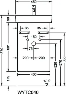 sanibel-Waschtisch-Unterbau FLEX PLUS WYTC040L 400mm breit Tür links Anthrazit Lack – Bild 2
