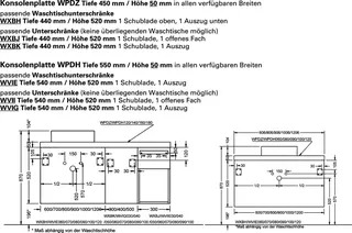 sanibel-Waschtisch-Unterschrank 2.0 FLEX WXBH090 zu Konsole 900x520x440mm Graphit Matt