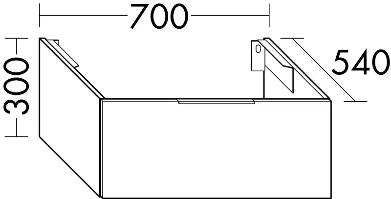 sanibel-Waschtisch-Unterschrank 2.0 FLEX WVXW070 zu Konsole 700x300x540mm Eiche Caramel