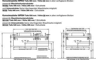 sanibel-Waschtisch-Unterschrank 2.0 FLEX WXBG080 zu Konsole 800x300x440mm Eiche Caramel – Bild 3