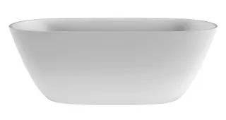 SCALIDO-Mineralguss-Badewanne frei- stehend o Überl 1540x700x550mm weiß matt