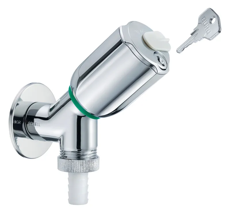 SCHELL Geräteschrägsitzventil SECUR RV, abschließbar, 1/2", chrom