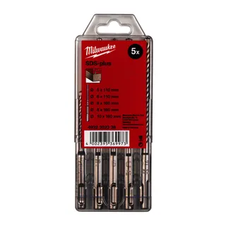 SDS Plus Hammerbohrer Set M2 5 tlg 5/6 x 110 mm, 6/8/10 x 160 mm