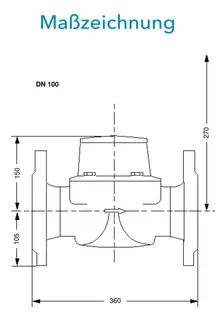 Sensus GWZ MeiStream Q3-100 DN100 L:360 FL PN16 – Bild 3