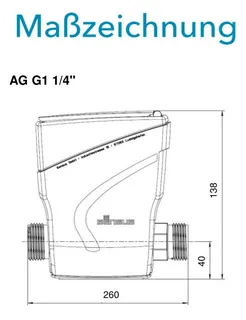 Sensus HWZ MID Endpunkt iPERL Q3-6,3 BSI DN25 L:260 AG1 1/4" PN16 wMBus 868 MHz – Bild 3