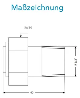 Sensus WMZ Anschlußverschraubung IG3/4" x AG1/2" PN16 – Bild 3